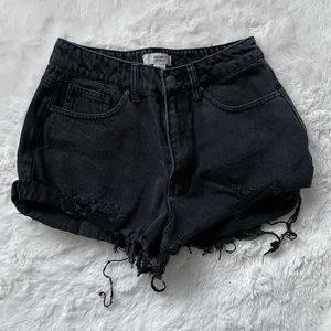 NWOT! Forever 21 faded black jean shorts